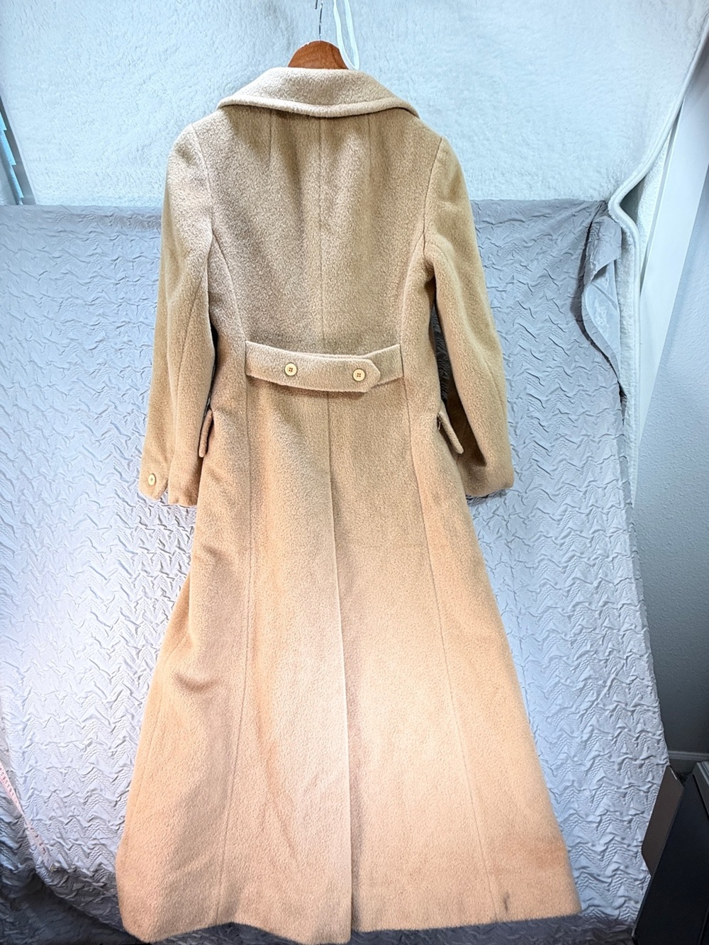 Vintage Worumbo 100 Pure Wool Maxi Coat Union Made Camel Womens Small - Picture 2 of 13
